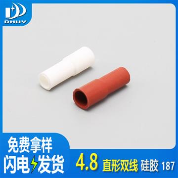 兴通-4.8直形双线硅胶 187电线保护绝缘套管灼热丝750度硅胶护套-工厂直销